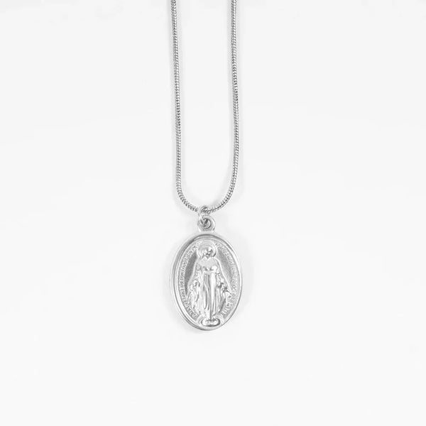 Colar Ave Maria Pingente em Prata 925